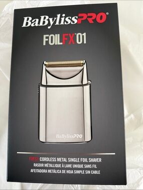 BaBylissPRO FoilFX01 Cordless Metal Single Foil Shaver — Silver
